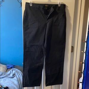 Black straight leg professional pants